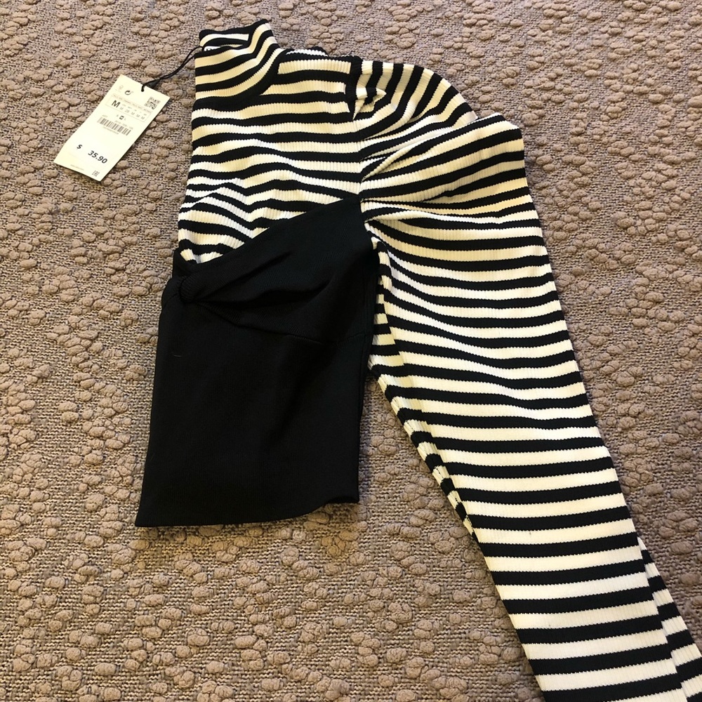 Zara stripped crop top